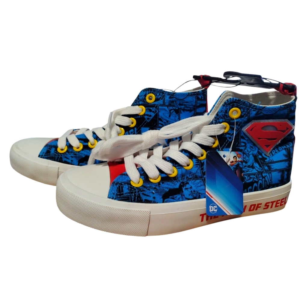 Bioworld DC Comics Superman Men's High Top Shoes NWT